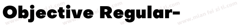 Objective Regular字体转换